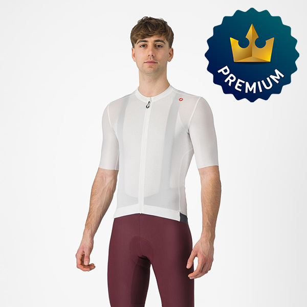 Maillot Castelli Espresso Blanco Marfil/Gris oscuro